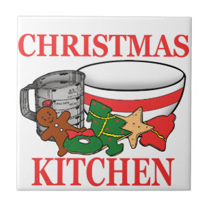 kerstkeuken tegeltje