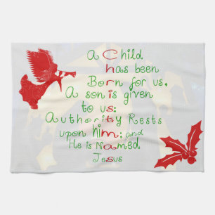 Kerstkeukenhanddoek Theedoek