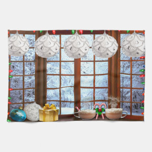 Kerstkeukenhanddoek Theedoek