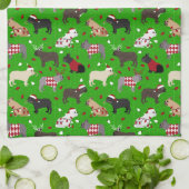 kerstkeukenhanddoeken met Bulldog Kitchen Theedoek (Gevouwen)