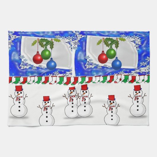 Kerstkeukenhanddoeken Theedoek (Horizontaal)