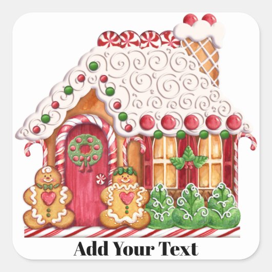kerstkeukenhuis Sticker (Voorkant)