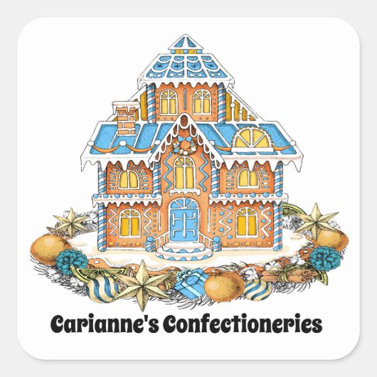kerstkeukenhuis Sticker (Voorkant)