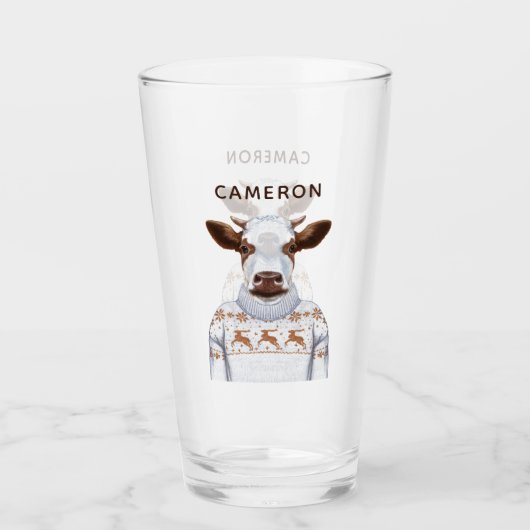 kerstkeukenkoek | Jouw namen toevoegen Glas (Voorkant)