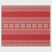 kerstkeukenpatroon - RED Cadeaupapier (Vlak)