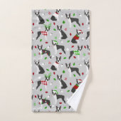kerstkeukenset in Boston Terrier Bath Bad Handdoek (Handdoek)