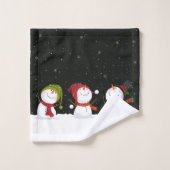 kerstkeukenset Snowman Bath Bad Handdoek (Wasdoekje)