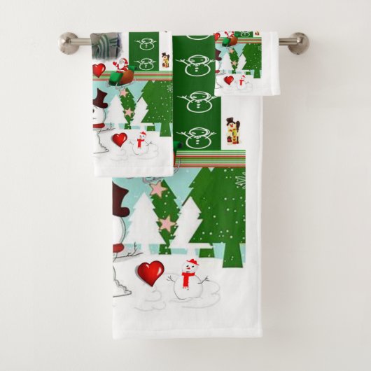 kerstkeukensets, Snowman Bad Handdoek (Insitu)