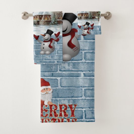 kerstkeukensets, vrolijk kerstfeest bad handdoek (Insitu)