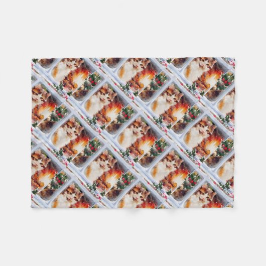 Kerstkeuten Fleece Deken (Voorkant (Horizontaal))