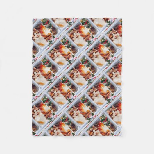 Kerstkeuten Fleece Deken (Voorkant)