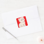 Kerstkeuten Vierkante Sticker (Envelop)