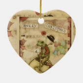  kerstkikker op fietsenversiering keramisch ornament (Achterkant)