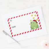 kerstkikker rechthoekige sticker (Envelop)