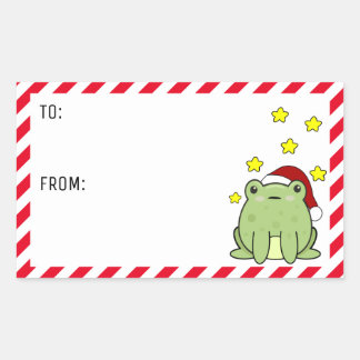Kerstkikker rechthoekige sticker