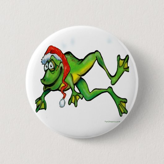 kerstkikker ronde button 5,7 cm (Voorkant)