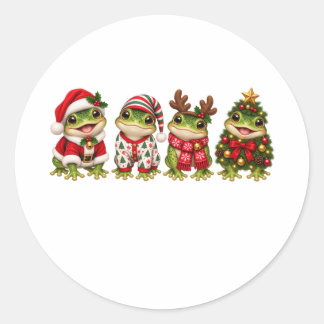 Kerstkikker Vakantievrienden Ronde Sticker