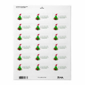 kerstkikkerkAdresetiketten Etiket (Full Sheet)