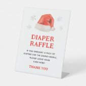 Kerstkind Baby Kerst Baby Shower Luier Raffle Reclamebord Met Voetstuk (Voorkant)