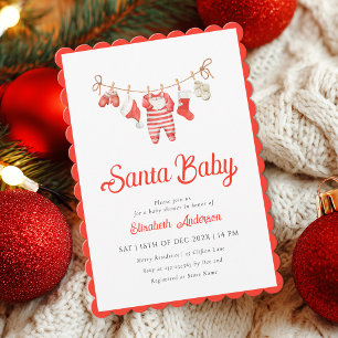 Kerstkind baby shower uitnodiging