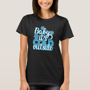   Kerstkind Het is koud buiten Man Vrouw T-shirt