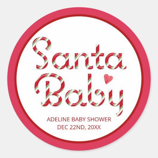 Kerstkind Sticker voor Babyfeestje (Voorkant)