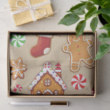 Kerstkind van gemberkoek Cadeaupapier