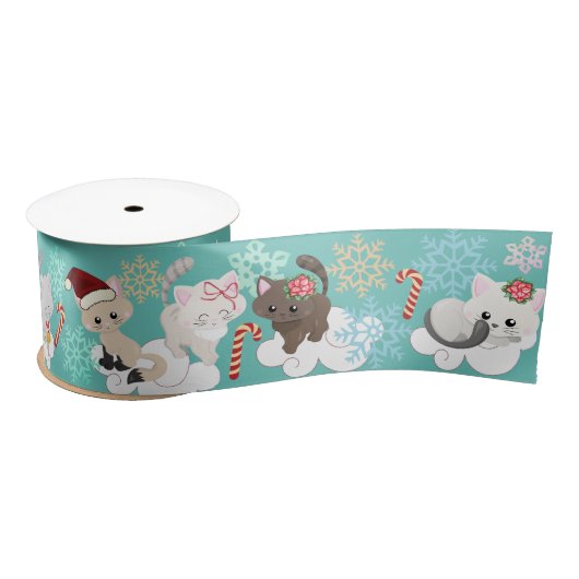 Kerstkinderen in Clouds en Snowflakes Lint (Spoel)