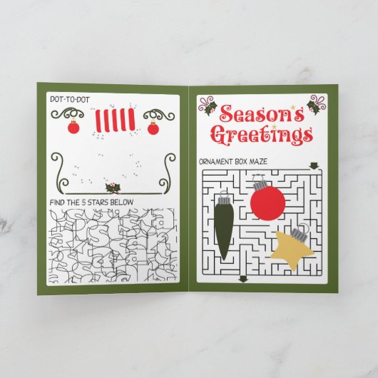 kerstKinderen Kaart Puzzels Activiteit (Binnen)