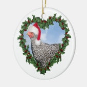 Kerstkip * Barnevelder kip Keramisch Ornament (Links)