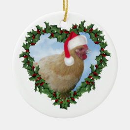 Kerstkip * Buff Orpington Keramisch Ornament