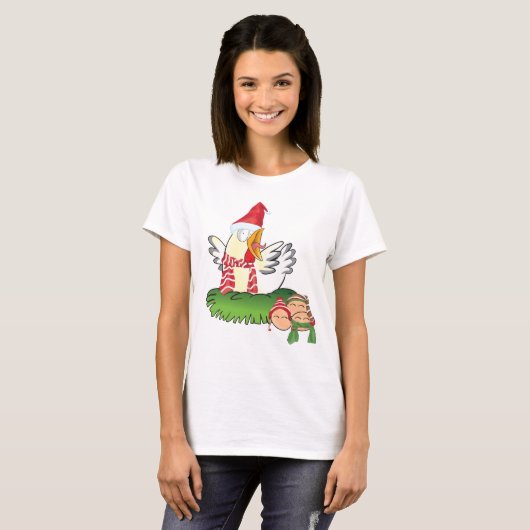 Kerstkip en haar Egareel T-shirt (Voorkant volledig)