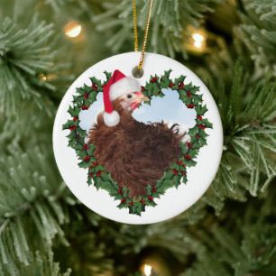Kerstkip * Frizzle Kip Keramische Versiering Keramisch Ornament