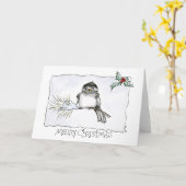 kerstkip kaart (Gele Bloem)