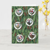 Kerstkip ornamenten aan de boom kaart (Gele Bloem)