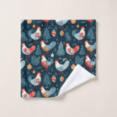 Kerstkip patroon bad handdoek (Wasdoekje)