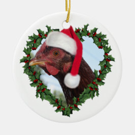 Kerstkip * Rhode Island Red Keramisch Ornament