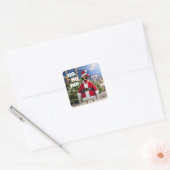 Kerstkip Vierkante Sticker (Envelop)