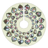 Kerstkippen in de Wreaten van het hart Kerstboom Rok (Voorkant)