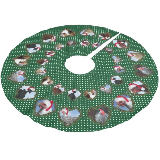 Kerstkippen in de Wreaten van het hart Kerstboom Rok (Gekanteld)