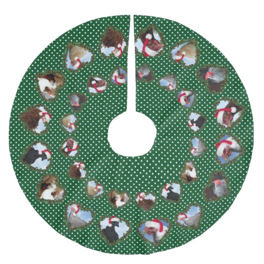 Kerstkippen in de Wreaten van het hart Kerstboom Rok (Voorkant)