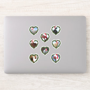 Kerstkippen in de Wreaten van het hart Sticker