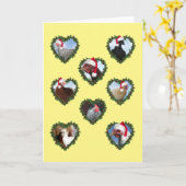 Kerstkippen in Hartkransen Kaart (Gele Bloem)