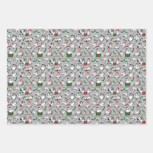 kerstkippen inpakpapier vel (Voorkant 3)