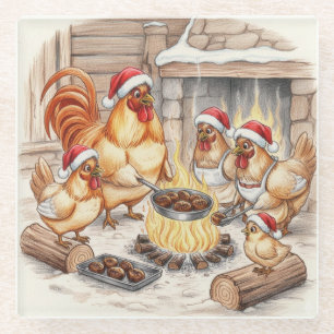Kerstkippen Rosten Kastanjes, Onderzetter