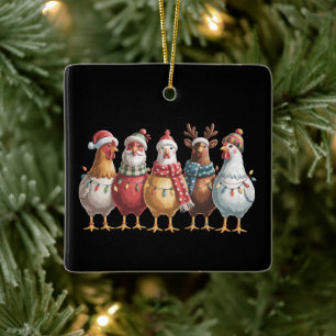 Kerstkippen Xmas Kip Geschenk Boer Liefhebber Keramisch Ornament