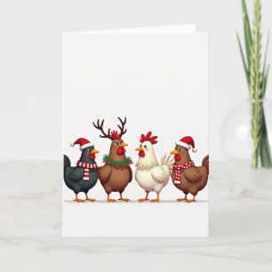 Kerstkippenkaart Kaart
