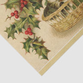 Kerstkittens en Holly-tissue Paper Tissuepapier (Detail)