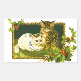 KerstKittens Rechthoekige Sticker