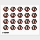 KerstKittens Ronde Sticker (Vel)